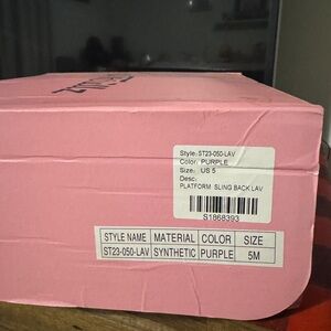 Platform Sling Back Lav